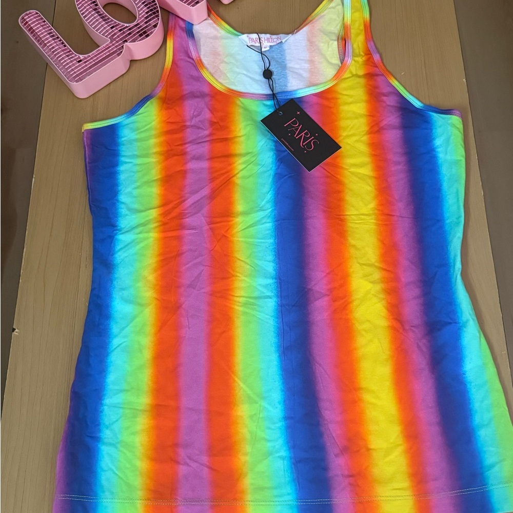 Paris Hilton Rainbow Striped Skirt
